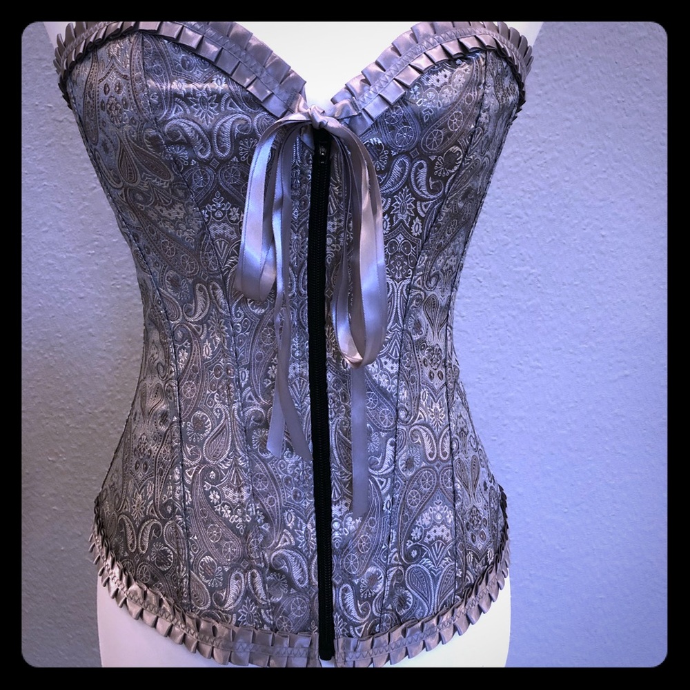 Lace-Up Overbust Corset Bustier